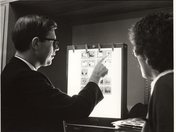 Men using a Slide Viewer